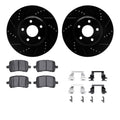 R1 E- Line Series Brake Rotor - D/S - Black w/ Ceramic Pads Hdw Fits Chevrolet Cobalt