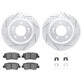 DFC 13-24 Hyundai Sonata Rear Drilled & Slotted Geoperformance Rotors 5000 Advanced Pads w/Hardware
