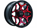 GOLIATH 20X9 6X139.7 ET0 CB106.1 GLOSS BLACK MACHINED RED SPOKE