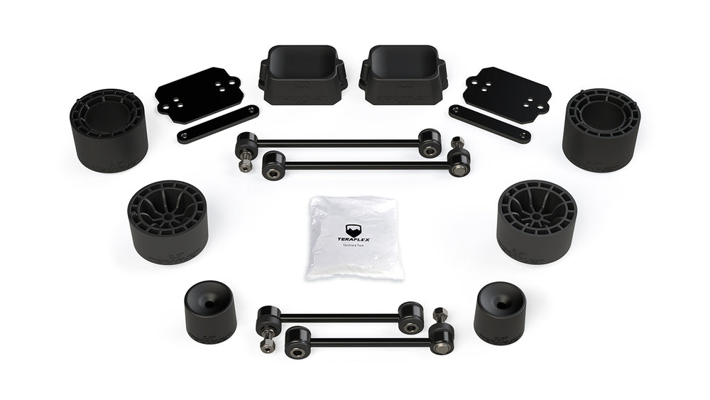 ~(20 lbs. 16X10X10)~ JLU 4-Door Rubicon: 2.5in Performance Spacer Lift Kit - No Shocks or Shock Extensions