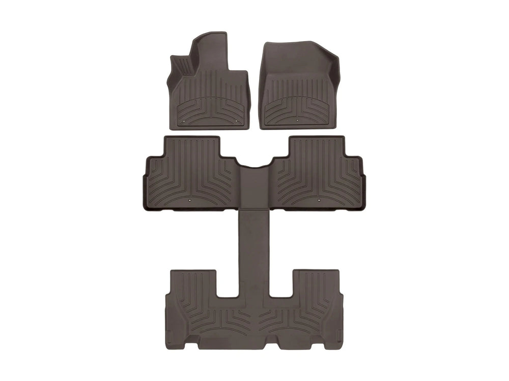 WeatherTech Cocoa Front Rear Rear FloorLiner HP Fits -20-25 Palisade 471578-1-2-3IM