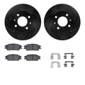 R1 E- Line Series Brake Rotor - D/S - Black w/ Ceramic Pads Hdw Fits Dodge Verna