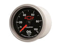Autometer GM Bowtie Black 2-1/16in 0-100 PSI Oil Pressure - Stepper Motor