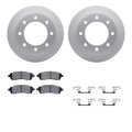 R1 Concepts Carbon Series Brake Rotors - Perf Off-Road/Tow Pads - Hdw Fits Ford Excursion