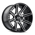 Cast Aluminum Wheels 149 BM 20x9 Machined Black 8 On 180 Bolt Pattern -12 Offset ION Wheels
