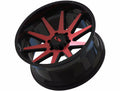 ION TYPE 143 GLOSS BLACK RED MACHINED 20X9 8-170 18MM 125.2MM