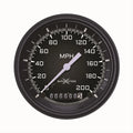 AUTO CROSS YELW 3IN SPEEDO 200 MPH
