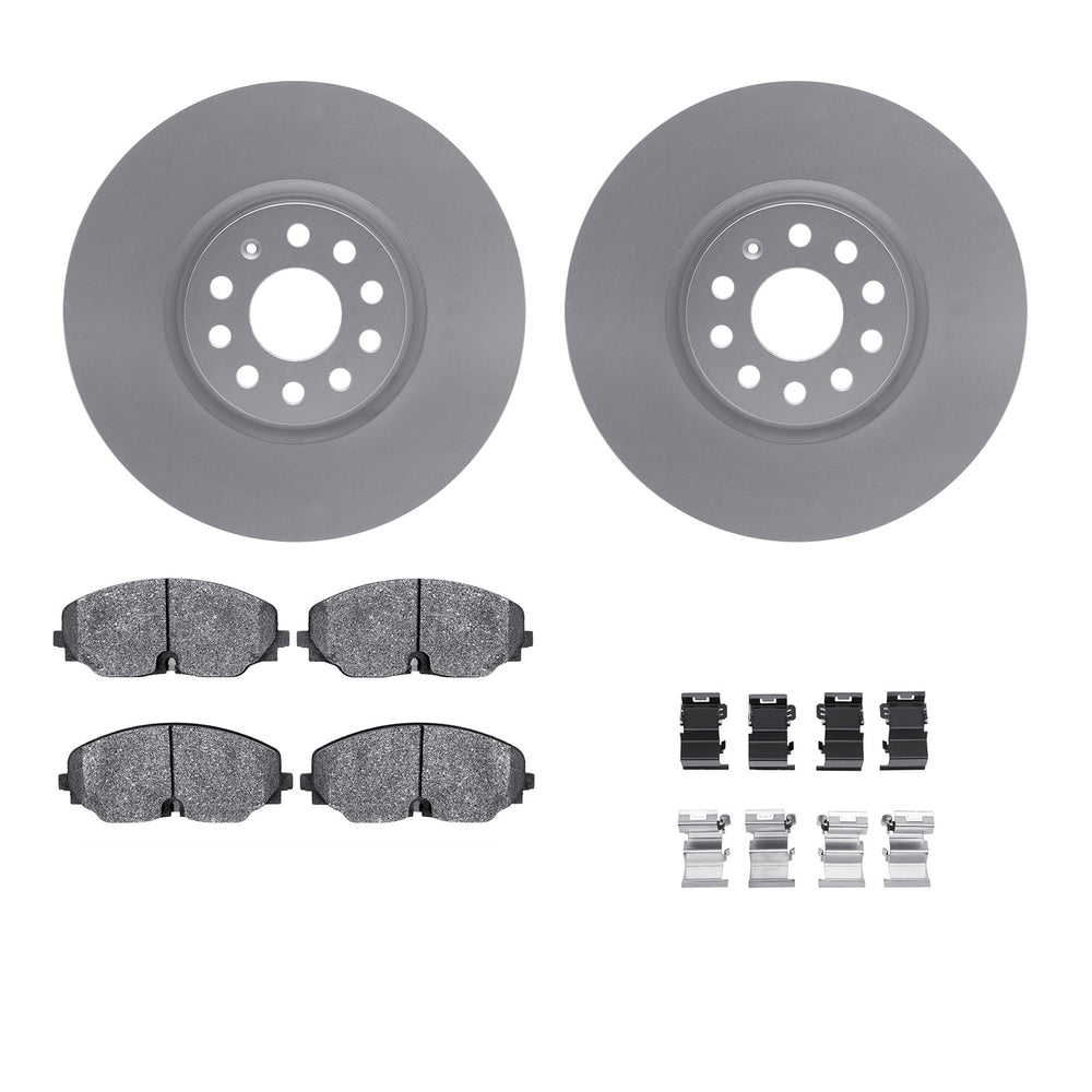 R1 Concepts Brake Rotor- Carbon Coated with Ceramic Pads Hdw Fits Volkswagen Atlas