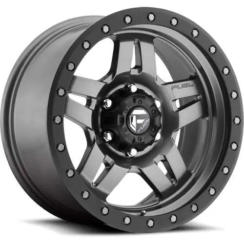 ~(27 lbs. 18X18X13)~ ANZA 15x10 5x114.30 MATTE GUN METAL BLACK BEAD RING (-43 mm)