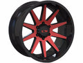 Cast Aluminum Wheels 143 RD 20x9 Red Machined Face Gloss Black 8 On 170 Bolt Pattern 18 Offset ION Wheels