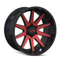 Cast Aluminum Wheels 143 RD 20x9 Red Machined Face Gloss Black 8 On 170 Bolt Pattern 18 Offset ION Wheels