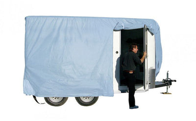 AQUASHED HORSE TRAILER COVER 14 FT 1 IN 16 FT POLYPROPYLENE SIDES W/ ZIPPER