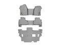 WeatherTech Grey Front Rear and Rear Floorliners - Over The Hump Fits -20-20 Chevrolet GMC 465431-46607-2-5