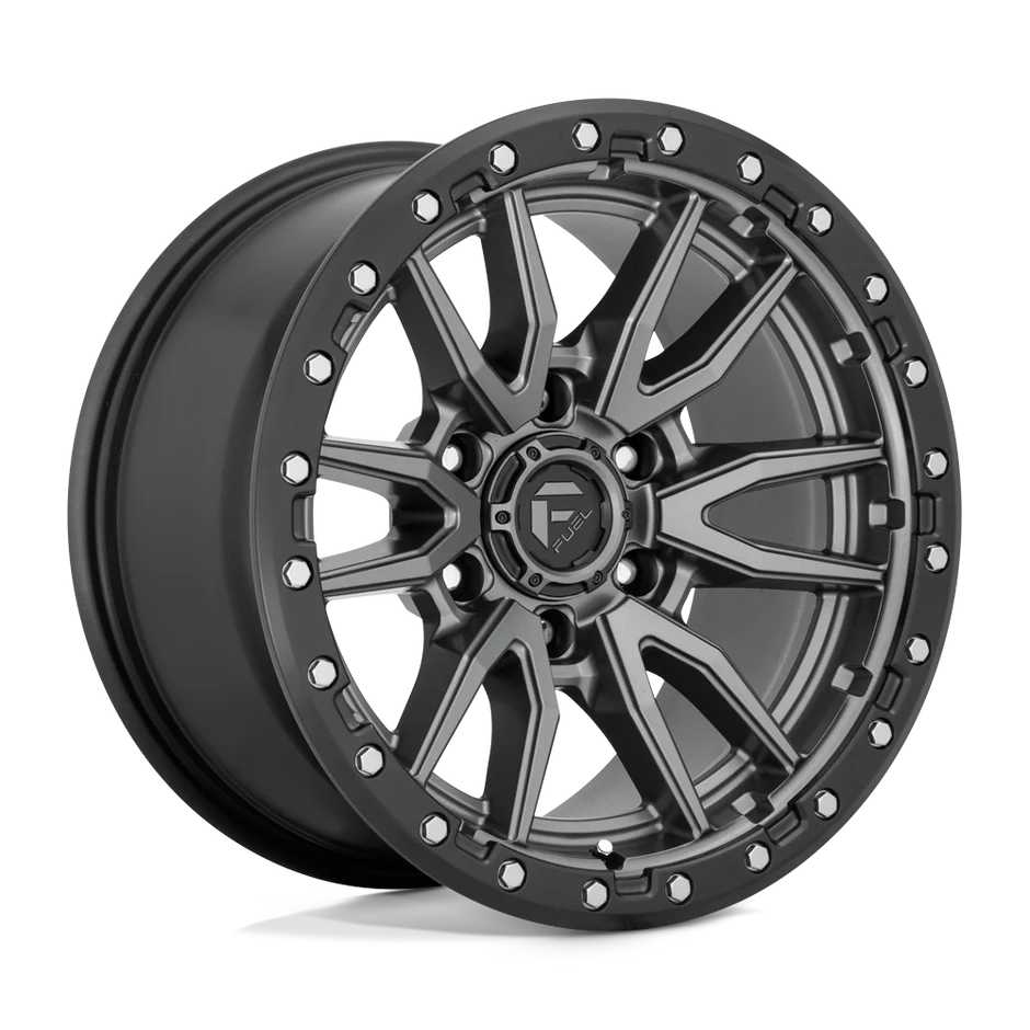 FUEL WHEELS REBEL 18X9 6X114.3 GDB 5.0 01 66.3 CAST ALUMINUM MATTE GUNMETAL BLACK BEAD RING D68018908750
