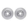 DFC 15-22 Lexus GS F Rear Drilled & Slotted Silver Rotors