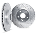 DFC 15-22 Lexus GS F Rear Drilled & Slotted Silver Rotors