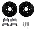 R1 E- Line Series Brake Rotor - D/S - Black w/ Ceramic Pads Hdw Fits Buick Century