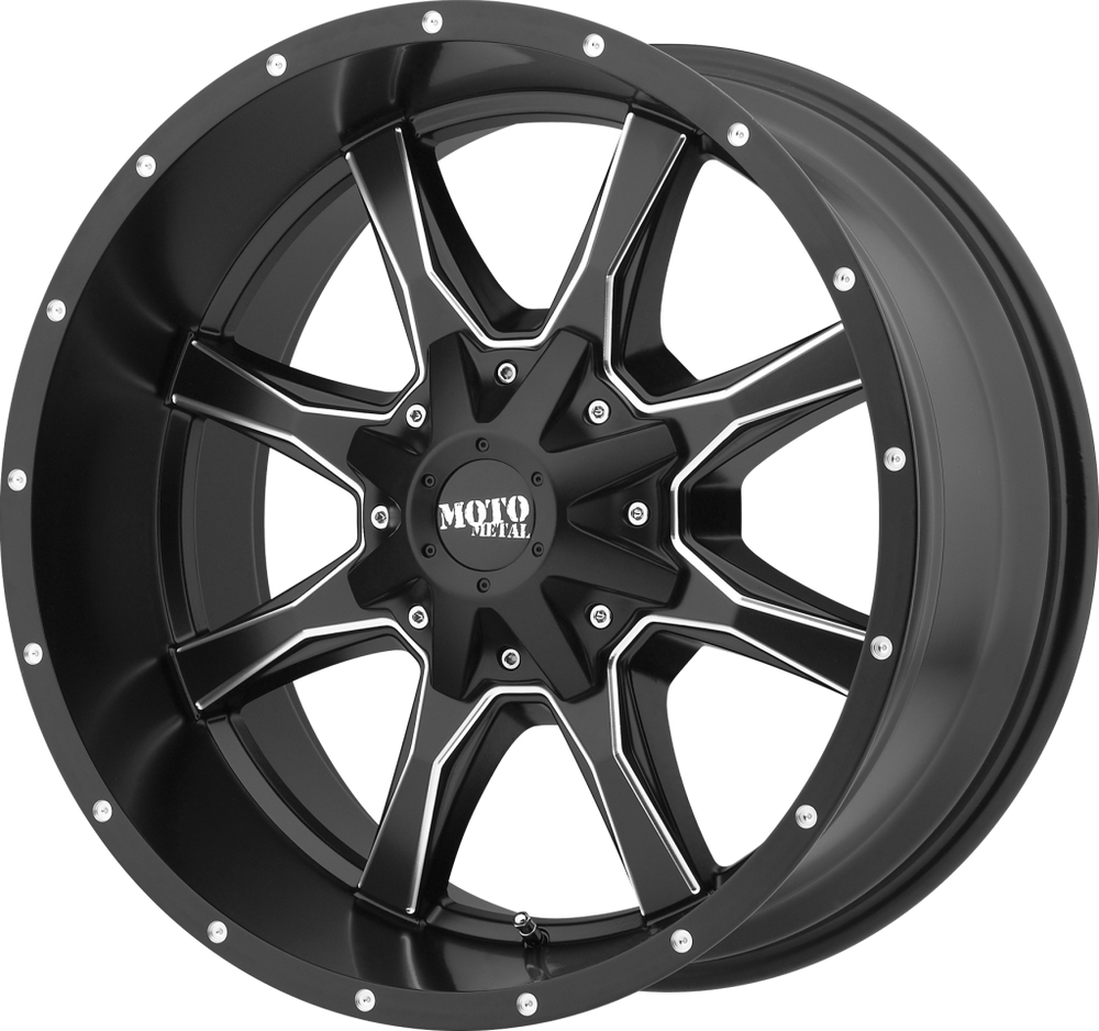 MO970 20x9 8x165.10 SATIN BLACK MILLED (18 mm)