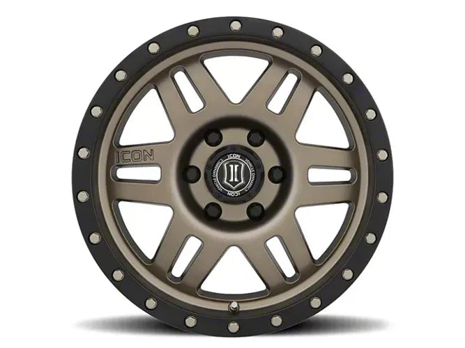 ICON Six Speed 17x8.5 5x150 25mm Offset 5.75in BS 116.5mm Bore Bronze Wheel