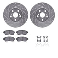 R1 E- Line Series Brake Rotor - D/S - Silver w/ Ceramic Pads Hdw Fits Toyota Celica