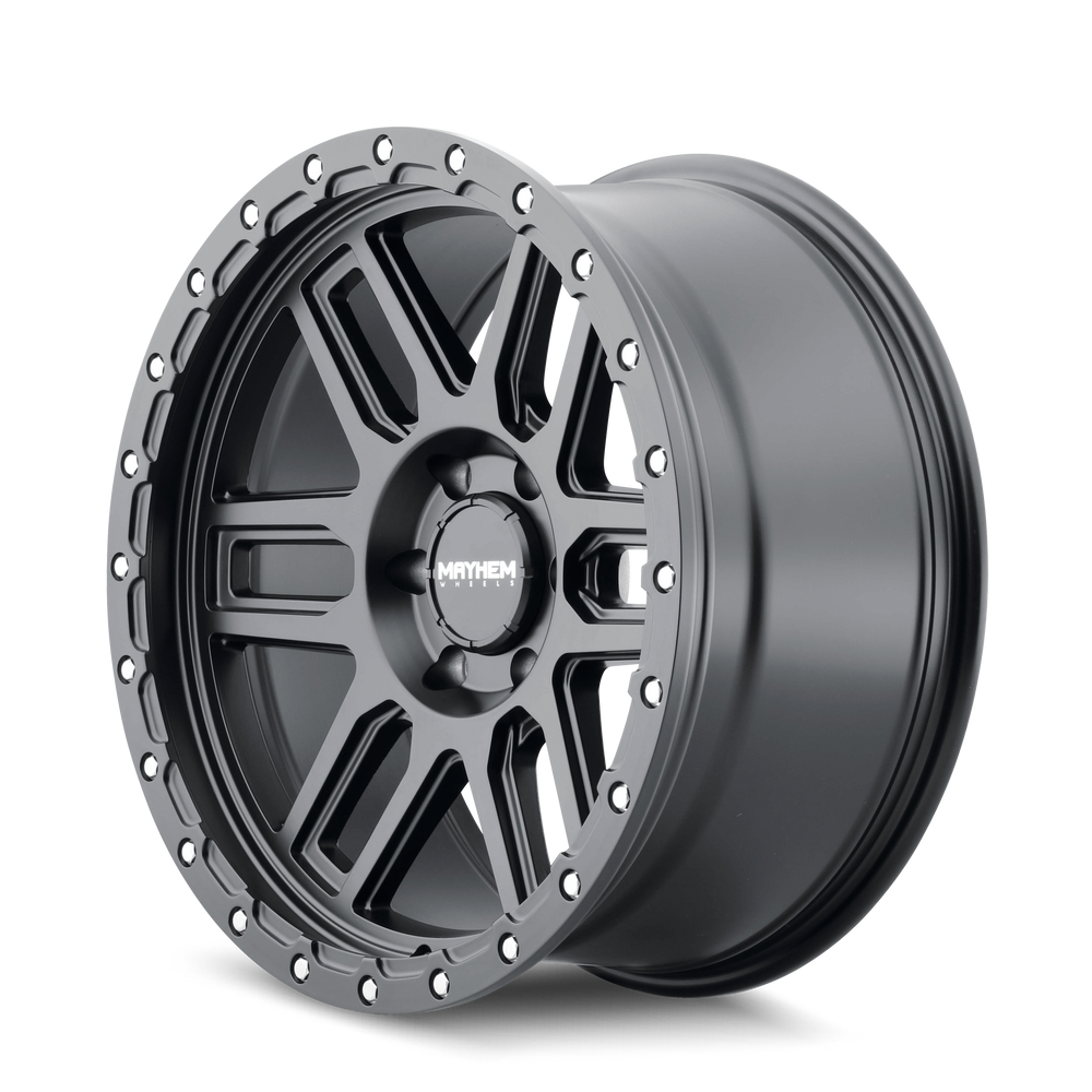 MAYHEM DELTA 8304 MATTE BLACK W MATTE BLACK LIP 20X9 6-139.7 0MM 106MM