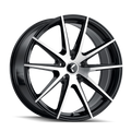 KRAZE TURISMO KR193 BLACK MACHINED FACE 20X8.5 5-115 38MM 72.62MM