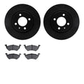 R1 E- Line Series Brake Rotor - D/S - Black w/ Ceramic Pads Fits Volkswagen Gol