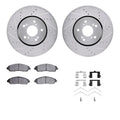 R1 E- Line Series Brake Rotor - D/S - Silver w/ Ceramic Pads Hdw Fits Acura MDX