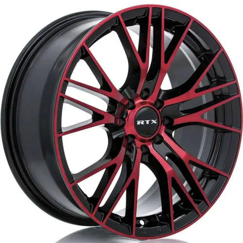 VERTEX 20X8.5 5X114.3 ET38 C73.1 BLACK MACHINE RED