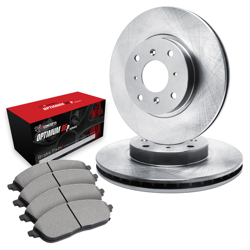 R1 Concepts Brake Rotor- Blank with Optimum Oe Pads Fits Ford Pinto