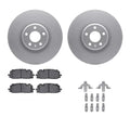 R1 Concepts Brake Rotor- Carbon Coated with Ceramic Pads Hdw Fits Audi S4