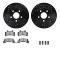 R1 E- Line Series Brake Rotor - D/S - Black w/ Ceramic Pads Hdw Fits Buick Skylark