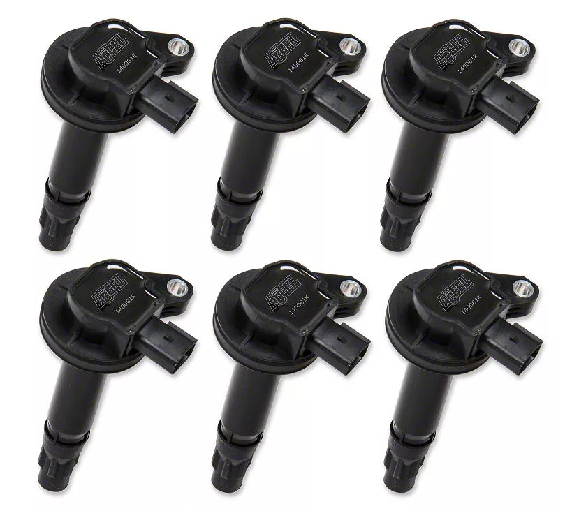 Direct Ignition Coil Kit Supercoil Series 2007-2016 Ford 3.5L/3.7L V6 Black 6-Pack ACCEL