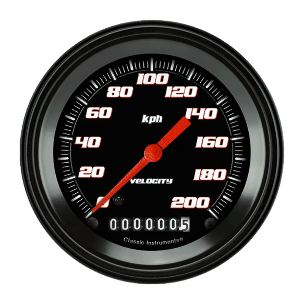 VELOCITY BLACK 3IN SPEEDO KPH
