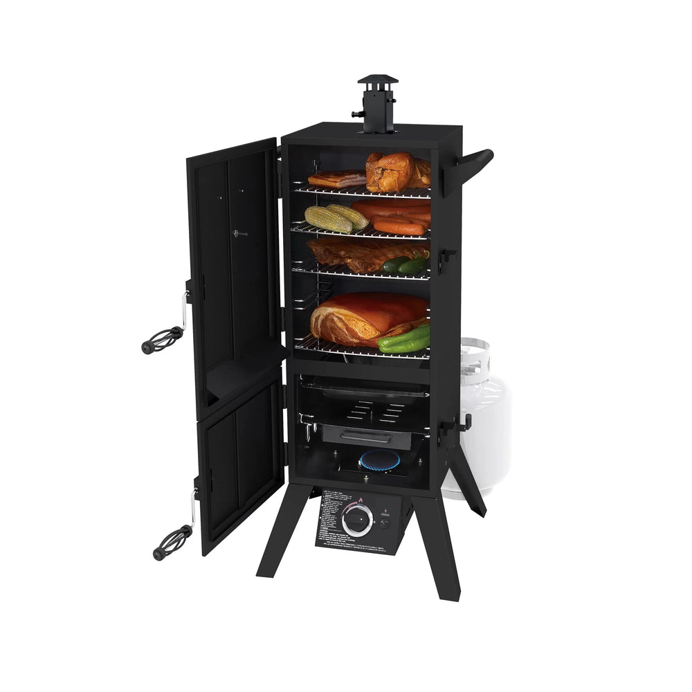 36IN DUAL DOOR LP GAS SMOKER