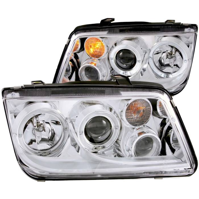 9905 JETTA PROJECTOR HALO CHROME CLEAR W/CCFL HEADLIGHTS DRIVER/PASSENGER