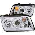 9905 JETTA PROJECTOR HALO CHROME CLEAR W/CCFL HEADLIGHTS DRIVER/PASSENGER