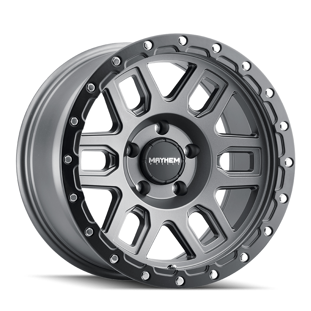 MAYHEM DELTA 8304 MATTE GUNMETAL W MATTE BLACK LIP 20X9 6-139.7 0MM 106MM