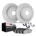 DFC 96-15 Chrysler Crossfire Rear Drill/Slot Geoperf Rotors 5000 Advanced Brake Pads w/Hardware