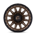 FUEL WHEELS PISTON 17X8.5 5X5 71 25 M-BRNZ GB-LP CAST ALUMINUM MATTE BRONZE W GLOSS BLACK LI FC866ZB17855025