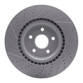 DFC 12-25 Dodge Durango Front Right Drilled & Slotted Geoperformance Rotor