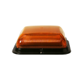 LED BEACON SQUARE POLY BASE LOW PROFILE 1224VDC 8 FLASH PATTERNS AMBER
