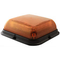 LED BEACON SQUARE POLY BASE LOW PROFILE 1224VDC 8 FLASH PATTERNS AMBER