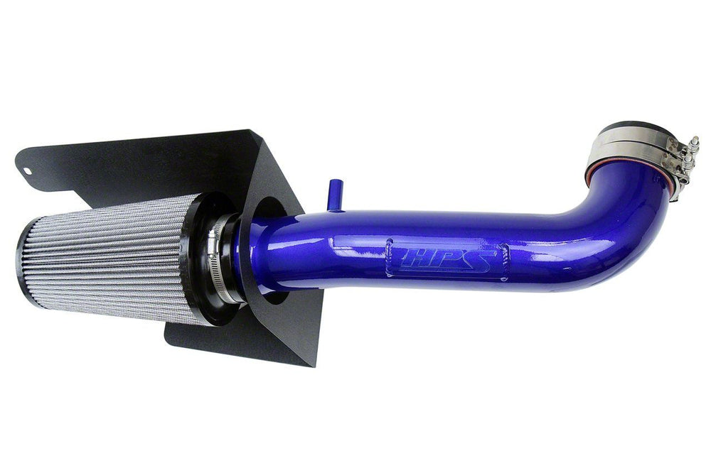 HPS Performance Performance Cold Air Intake Kit 12-18 Jeep Wrangler JK 3.6L V6 Includes Heat Shield Blue