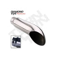 Exhaust Tip Rolled Angle Cut 4 inch ID X 5 Inch OD X 16 Inch Long 304 Stainless Tail Pipe Tips Diamond Eye