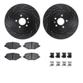 R1 E- Line Series Brake Rotor - D/S - Black w/ Ceramic Pads Hdw Fits Lincoln MKT