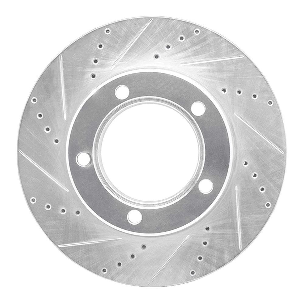 DFC 03-10 Chevrolet C4500 Kodiak Rear Left/Front Left Drilled & Slotted Silver Brake Rotor