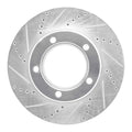 DFC 03-10 Chevrolet C4500 Kodiak Rear Left/Front Left Drilled & Slotted Silver Brake Rotor