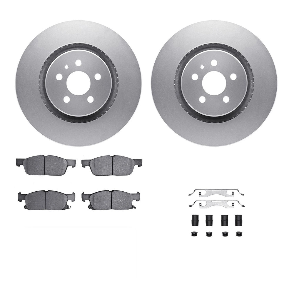 R1 Concepts Brake Rotor- Carbon Coated with Ceramic Pads Hdw Fits Ford Edge