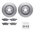 R1 Concepts Brake Rotor- Carbon Coated with Ceramic Pads Hdw Fits Ford Edge
